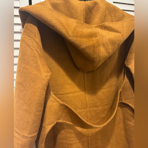 Walk This Way Wool Blend Oversized Coat - dark camel size S NWT Belle & Bloom - Picture 12 of 13